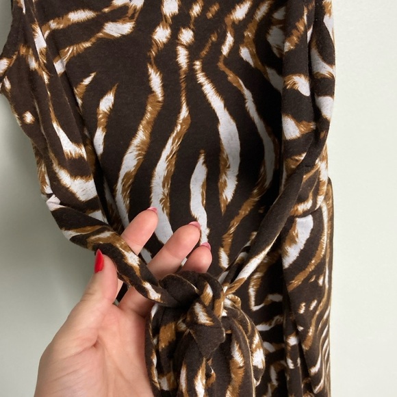 J.T.B Tunic Tank Top Cheetah Print Y2K Vintage Women’s Size Small Beaded Brown - Picture 7 of 8